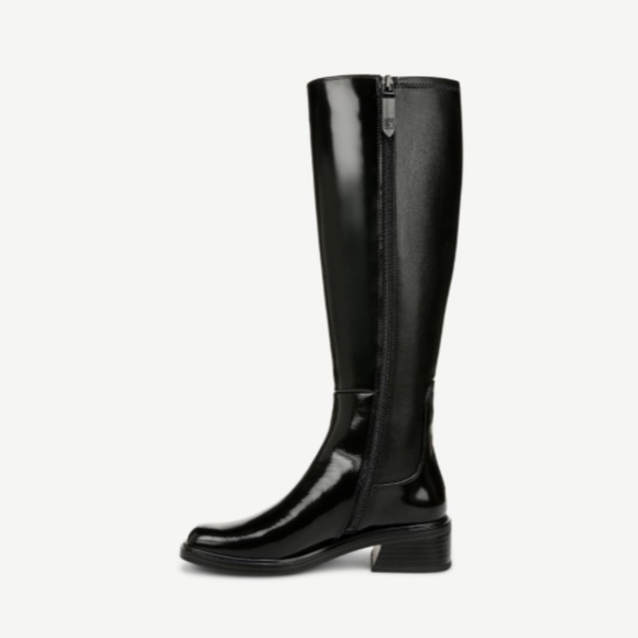 Franco Sarto Giselle Knee High Boot In Black Patent Leather / Black Leather - Picture 12 of 14